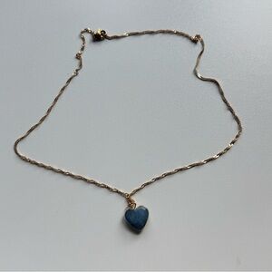 Brandy Melville Blue Heart Necklace
